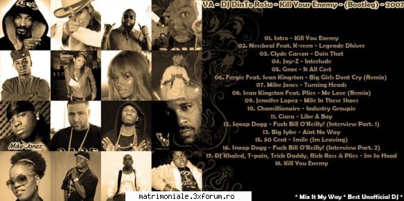 va - dj dinte rosu - kill your enemy - (bootleg) - 2007

* mix it my way * best unofficial dj :

01.